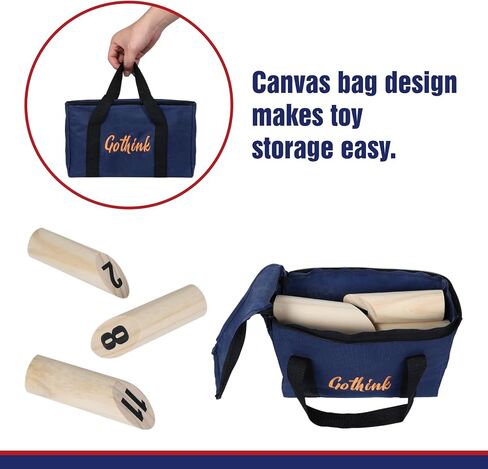 Kubb Yard Game Set - Fun, Interactive Outdoor Family Games for Adults and Kids, Durable Blocks with Travel Bag, Perfect for Backyards, Lawn, and Beach in Saudi Arabia
