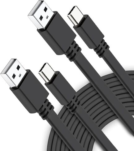 كابل شاحن Itramax USB A إلى USB C بطول 20 قدمًا (عبوتان)، سلك طاقة طويل مسطح من النوع A 2.0 إلى USBC متوافق مع PS5 / Playstation 5، سلسلة Xbox، وحدة تحكم Switch Pro، iPhone 15، Blink Outdoor 4 4th in Kuwait