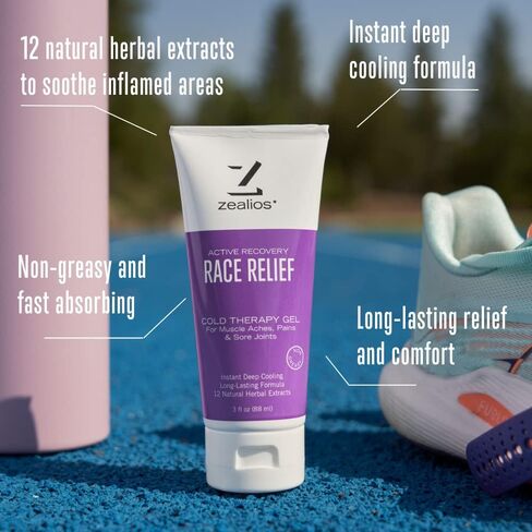 Zealios Race Relief Fast Acting Pain Relief Menthol Gel for Aches & Arthritis Pains - 3oz Tube in Saudi Arabia