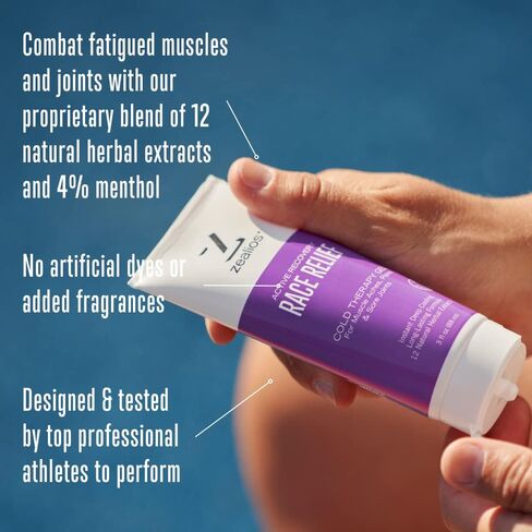 Zealios Race Relief Fast Acting Pain Relief Menthol Gel for Aches & Arthritis Pains - 3oz Tube in Saudi Arabia
