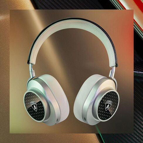 MASTER & DYNAMIC MW75 Active Noise-Cancelling (ANC) Wireless Headphones, Bluetooth Over-Ear Headphones with Mic, Silver Metal/Navy Leather in Kuwait