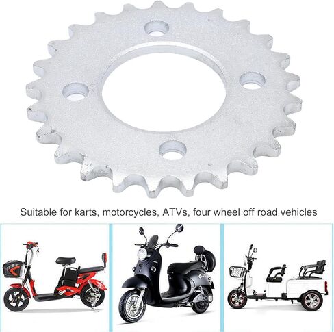 420 25T 48mm Motorcycle Rear Chain Sprocket, 2Pcs Rear Sprocket Cog Steel Rear Drive Sprocket Electric Bicycle Modification in Saudi Arabia