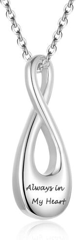 Infinity Love Cremation Jewelry for Women Men Urn Pendants for Ashes Holder Memorial Keepsake Urn Necklace Cremation Ashes Jewelry for Pet/Human in Saudi Arabia