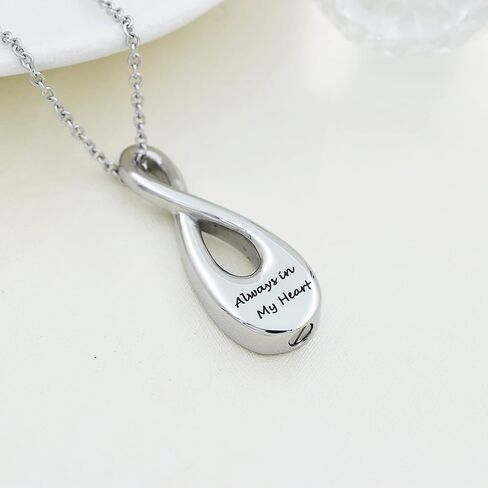 Infinity Love Cremation Jewelry for Women Men Urn Pendants for Ashes Holder Memorial Keepsake Urn Necklace Cremation Ashes Jewelry for Pet/Human in Saudi Arabia