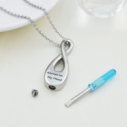 Infinity Love Cremation Jewelry for Women Men Urn Pendants for Ashes Holder Memorial Keepsake Urn Necklace Cremation Ashes Jewelry for Pet/Human in Saudi Arabia