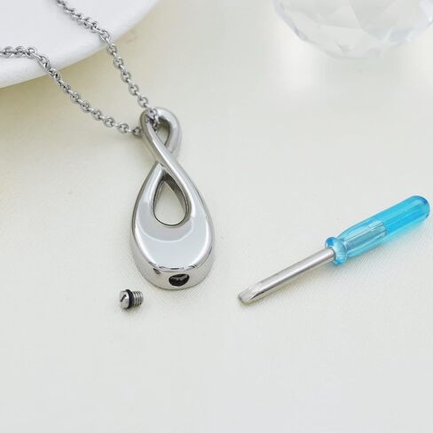 Infinity Love Cremation Jewelry for Women Men Urn Pendants for Ashes Holder Memorial Keepsake Urn Necklace Cremation Ashes Jewelry for Pet/Human in Saudi Arabia