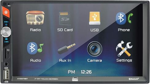 إلكترونيات مزدوجة XVM279BT شاشة 6.2 بوصة LED بإضاءة خلفية تعمل باللمس للوسائط المتعددة ومستقبل ستيريو للسيارة مزدوج DIN in Kuwait