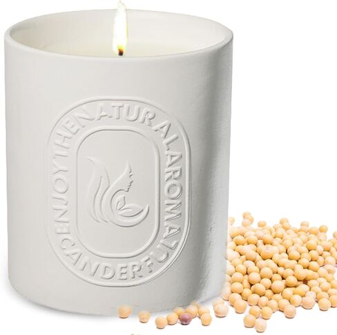 شمعة العلاج العطري الكلاسيكية من السيراميك - فول الصويا الطبيعي، 5 أونصة/150 جرام، حرق لمدة 30 ساعة - رائحة منزلية مثالية، هدايا رائعة للنساء (الحمضيات والجريب فروت) in Kuwait