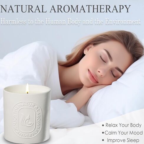 شمعة العلاج العطري الكلاسيكية من السيراميك - فول الصويا الطبيعي، 5 أونصة/150 جرام، حرق لمدة 30 ساعة - رائحة منزلية مثالية، هدايا رائعة للنساء (الحمضيات والجريب فروت) in Kuwait