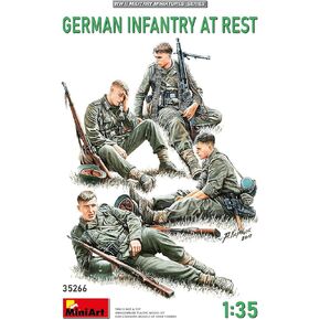 35266-1/35 German Military Infantry at Rest, Scale Model WWII