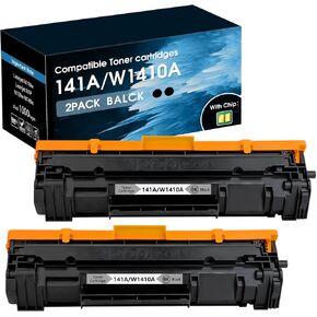 W1410A 141A Toner Cartridge Compatible Replacement for HP 141A Black Laserjet Toner Cartridge for MFP M140w M139w M110w (2 Black)