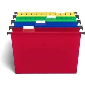 Staples Hanging File Folders, 5-Tab, Letter Size, Assorted Colors, 40/Carton (TR13324-CCVS)