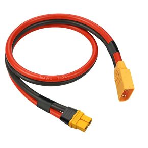 XT60 to XT90 Adapter Cable 10AWG 6IN, XT60 Female to XT90 Male Connector Silicone Wire for RC FPV Drones Solar Generators Power Stations