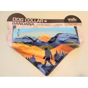 Bigfoot Sasquatch Dog Collar Bandana Fits Most Medium to Large Dogs