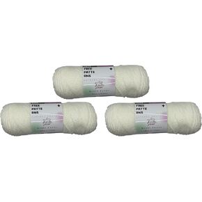 Soft Ivory Yarn - 3 Pack of 198g/7oz - Acrylic - 4 Medium (Worsted) - 364 Yards - Knitting/Crochet