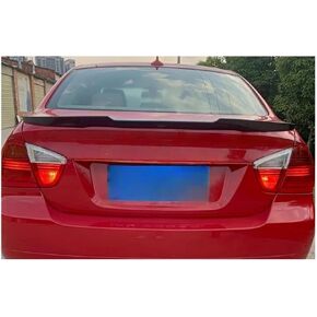 Compatible for BMW 3 Series 320i 320d E90 2005-2011 ABS Plastic M4 Style Rear Trunk Spoiler Trunk Cover Wing Car Accessories(Roof Carbon Color)