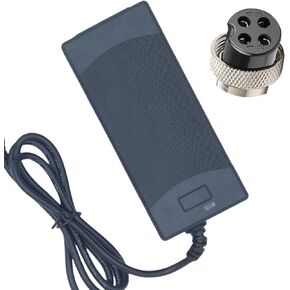 42V Electric Scooter Charger 4 Prong for Voyager 36V Batteries, 42V 2A 4-Pin Connector Battery Charger Replacement