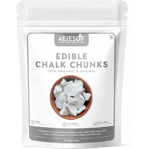 Natural Edible Clay Chunks, Edible Clay - No Additives, No Impurities, Crunchy Chalk Chunks - 7oz (200gm)