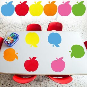 24 Pack Dry Erase Spots for Classroom Tables, Apple Original Spots for Teachers, Multicolor Circles 12" Dots for Classroom Wall Decor Education Teacher Wishlist Supplies