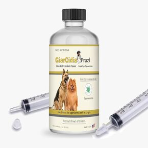 Say Good Bye to Tapeworms in Dogs with GiarCidia Prazi for Dogs 60 MLS Liquid - Include 3 ml Dropper with Cap