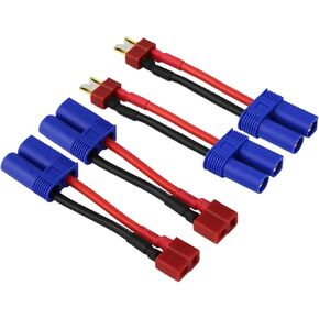 4pcs Deans T-Plug to EC5 Male Female with 14awg 2inch WireRC Connector Adapter(W70-4)