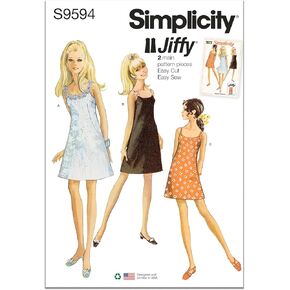 Simplicity SS9594H5 Misses' 1950's Vintage Jiffy Dress Sewing Pattern Packet, Design Code S9594, Sizes 6-8-10-12-14