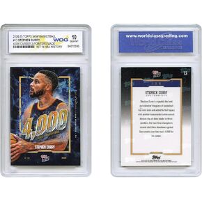 2025 NBA Topps Now Stephen Curry Official 4,000 Career 3-Pointers NBA Milestone Card #13 - Graded GEM Mint 10