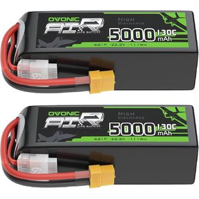 OVONIC 6S LiPo Battery 5000mAh 22.2V 130C RC Battery with XT60 Connector