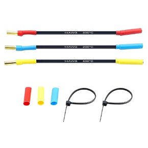 Hobby Fans 4mm Male to 3.5mm Female Bullet Plug Adapter Connector for RC Brushless Motor ESC(3PCS)