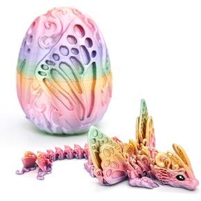 3D Printed Dragon Butterfly Wings with Egg, Multicolor, Fantasy, Adult, Squeeze Toy