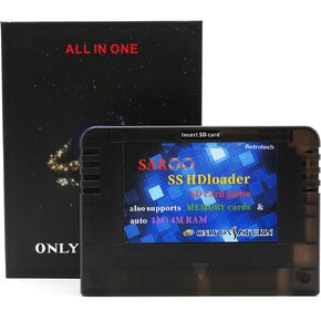 Only On Saturn Saroo HD Loader 520 Games in 1 Flash Cart 256gb - Transparent Black
