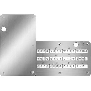 Crypto Seed Phrase Storage, Stainless Steel Bitcoin Seed Plates Seed Phrase Backup Cold Storage, Supports up to 24 Words
