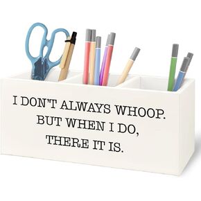 Funny Coffee Wooden Pen Pencil Holder for Office Desk Accessories, Inspirational Gifts for Coworkers Coffee Lovers Women Men Friends, Humorous Quote Makeup Brush Toothbrush Holder Organizer in Saudi Arabia