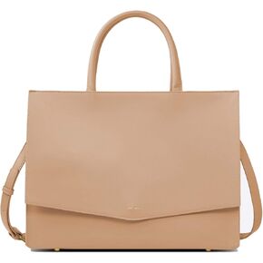 Pixie Mood Caitlin 15.5 x 11.5 Vegan Leather Large Tote Bag with Laptop Sleeve