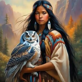 5D Diamond Art Kits for Adults Beginners Indian Owl，DIY Full Round Drill Diamond Painting Kits, Paint by Diamonds Dots Gem Art Crystal Easy，Home Wall Decor 13.78X13.78 Inch