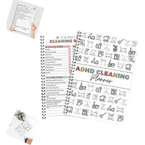 ADHD cleaning planner adhd cleaning and organizing planner cleaning checklist notebook mother's day gifts