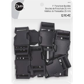 Dritz Parachute Buckles 1in Plastic Black Bag & Tote Accessories, 1" (25 mm)