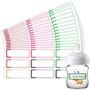 Waterproof Name Labels for Kids Stuff Daycare Labels for Baby Bottles, 135 PCS Kids Name Stickers for School Supplies Self Laminating, Dishwasher Safe, Toddler Name Tags for Water Bottles, Lunch Box