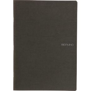 Fabriano EcoQua Notebook, Large, Staple-Bound, Blank, 38 Sheets, Stone