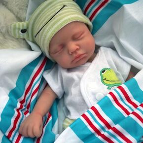 12" Full Body Silicone Doll, Not Vinyl Dolls, Soft Realistic Full Silicone Baby for Collectible Dolls Baby Gifts - Boy