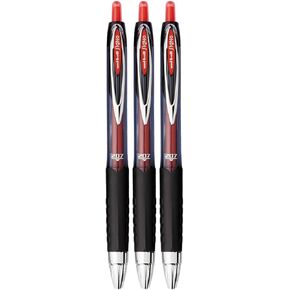 Uni-ball Signo 207 Roller Ball Retractable Gel Pens, Medium Point (0.7mm), Black Ink, 6 Count, Bundle with Plastic Reusable Pouch