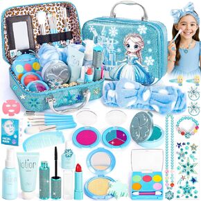 Frozen Pretend Makeup for Toddlers Toys 3-5, Fake Play Make Up Pretend Play Princess Frozen Toys for Girls, Christmas Birthday Princess Gifts Toys for 3 4 5 6 7 8 Year Old Girls Kids