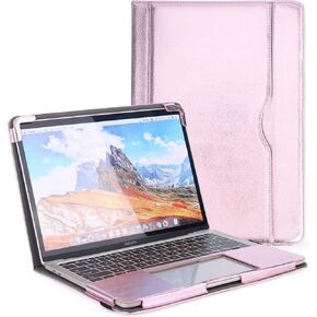 Compatible with Pro Case 13 Inch,PU Leather Case Fits for Model M2 M1, 2024 2023, 2022-2016 A2338 A2289 A2251 A2159 A1989 A1708 A1706, with Kickstand Vents Pocket and Pen Holder