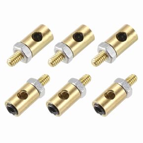 MECCANIXITY Linkage Stoppers Connecting Servo Arm,Adjustable Push Rod with Nut and Screw for RC Airplane,D4x2.1mm 12Pcs