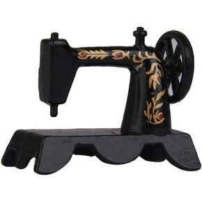 Black 1:12 Mini Lovely Alloy Sewing Machine Miniature Dollhouse Model Decoration Interior Decoration Accessories Convenient
