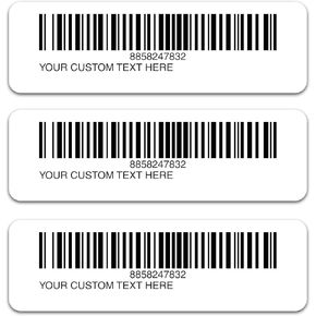 Custom Barcode Labels - Personalized Barcode Stickers - 100-2500 Labels (2.5 x 0.75)