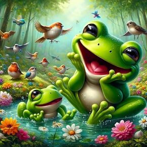 CXYQLC DIY 5D Diamond Painting Kits for Adults Diamond Art Happy Frogs Diamond Painting Full Drill Crystal Rhinestone Embroidery Craft Kits for Home Wall Decor Gifts 11.8x11.8inch