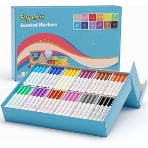 240 Count Scented Washable Markers - 12 Colors 20 Each with Super Tip & Sweet Scents, Non-Toxic Bulk Pack for Classroom, Kids Art, School Supplies, Teachers & DIY Projects