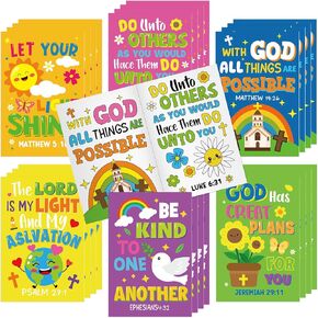 Cinrobiye 24 PCS Bible Coloring Books Religious Inspirational Holiday Activity Coloring Book Christian Party Favors Gift Prizes Goodie Bags Fillers Stuffers for Sunday School Church Activities