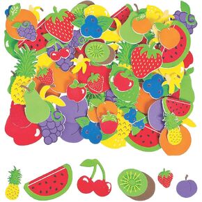 Fabulous Foam Fruit Shapes - 500 Pieces - Crafts for Kids and Fun Home Activities